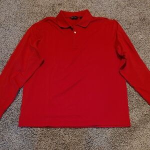 Walter Hagen Red Long Sleeve Polo Shirt